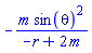 -m*sin(theta)^2/(-r+2*m)