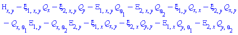 diff(Eta(x, y, theta[1], theta[2]), x, y)-Physics:-`*`(diff(xi[1](x, y, theta[1], theta[2]), x, y), Q[x])-Physics:-`*`(diff(xi[2](x, y, theta[1], theta[2]), x, y), Q[y])-(diff(Xi[1](x, y, theta[1], theta[2]), x, y))*Q[theta[1]]-(diff(Xi[2](x, y, theta[1], theta[2]), x, y))*Q[theta[2]]-Physics:-`*`(diff(xi[1](x, y, theta[1], theta[2]), y), Q[x, x])-Physics:-`*`(diff(xi[2](x, y, theta[1], theta[2]), y), Q[x, y])-Q[x, theta[1]]*(diff(Xi[1](x, y, theta[1], theta[2]), y))-Q[x, theta[2]]*(diff(Xi[2](x, y, theta[1], theta[2]), y))-Physics:-`*`(diff(xi[1](x, y, theta[1], theta[2]), x), Q[x, y])-Physics:-`*`(diff(xi[2](x, y, theta[1], theta[2]), x), Q[y, y])-(diff(Xi[1](x, y, theta[1], theta[2]), x))*Q[y, theta[1]]-(diff(Xi[2](x, y, theta[1], theta[2]), x))*Q[y, theta[2]]