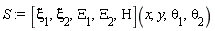 S := ([xi[1], xi[2], Xi[1], Xi[2], Eta])(x, y, theta[1], theta[2])