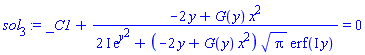 _C1+(-2*y(x)+G(y(x))*x^2)/((2*I)*exp(y(x)^2)+(-2*y(x)+G(y(x))*x^2)*Pi^(1/2)*erf(I*y(x))) = 0