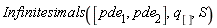 Infinitesimals([pde[1], pde[2]], q[], S)