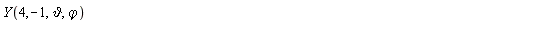 Y(4, -1, `&vartheta;`, `&varphi;`)