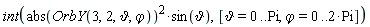 int(abs(OrbY(3, 2, `&vartheta;`, `&varphi;`))^2*sin(`&vartheta;`), [`&vartheta;` = 0 .. Pi, `&varphi;` = 0 .. 2*Pi])