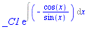 _C1*exp(Int(-cos(x)/sin(x), x))