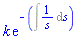 k*exp(-(Int(1/s, s)))