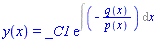 y(x) = _C1*exp(Int(-q(x)/p(x), x))
