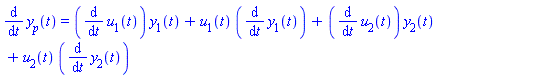 diff(y[p](t), t) = (diff(u[1](t), t))*y[1](t)+u[1](t)*(diff(y[1](t), t))+(diff(u[2](t), t))*y[2](t)+u[2](t)*(diff(y[2](t), t))