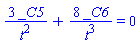 3*_C5/t^2+8*_C6/t^3 = 0