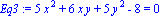 Eq3 := 5*x^2+6*x*y+5*y^2-8 = 0