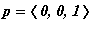 p = `<,>`(0,0,1)