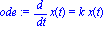 ode := diff(x(t), t) = k*x(t)