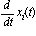 diff(x[i](t), t)