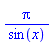 Pi/sin(x)