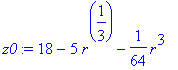 z0 := 18-5*r^(1/3)-1/64*r^3