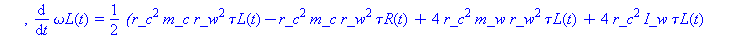 (Typesetting:-mprintslash)([{diff(v(t), t) = 1/2*r_w*(diff(omega_L(t), t))+1/2*r_w*(diff(omega_R(t), t)), diff(w(t), t) = (r_w*(diff(omega_R(t), t))-r_w*(diff(omega_L(t), t)))/r_c, diff(omega_L(t), t)...