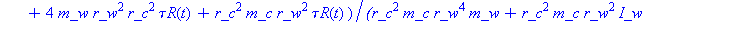 (Typesetting:-mprintslash)([{diff(v(t), t) = 1/2*r_w*(diff(omega_L(t), t))+1/2*r_w*(diff(omega_R(t), t)), diff(w(t), t) = (r_w*(diff(omega_R(t), t))-r_w*(diff(omega_L(t), t)))/r_c, diff(omega_L(t), t)...