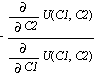 -(diff(U(C1, C2), C2))/(diff(U(C1, C2), C1))