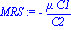 MRS := -mu*C1/C2