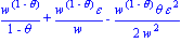 w^(1-theta)/(1-theta)+w^(1-theta)*epsilon/w-w^(1-theta)*theta*epsilon^2/(2*w^2)