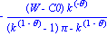 -(W-C0)*k^(-theta)/((k^(1-theta)-1)*pi-k^(1-theta))