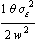 theta*sigma[epsilon]^2/(2*w^2)