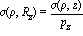 sigma(rho, R[z]) = sigma(rho, z)/p[z]
