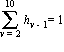 sum(h[v-1], v = 2 .. 10) = 1