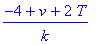 (-4+v+2*T)/k