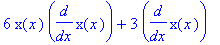 6*x(x)*diff(x(x),x)+3*diff(x(x),x)