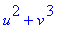u^2+v^3