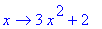 proc (x) options operator, arrow; 3*x^2+2 end proc