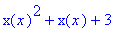 x(x)^2+x(x)+3