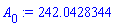 A[0] := 242.0428344
