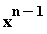 x^(n-1)