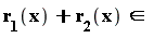 "r[1](x)+r[2](x)  in "