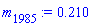 m[1985] := .210