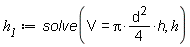 h__1 := solve(V = (1/4)*Pi*d^2*h, h)
