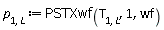 p[1, L] := PSTXwf(T[1, L], 1, wf)