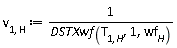 v[1, H] := Units:-Standard:-`/`(DSTXwf(T[1, H], 1, wf[H]))