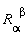 R[alpha, `~beta`]