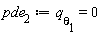 pde[2] := q[theta[1]] = 0