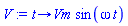 proc (t) options operator, arrow; Vm*sin(omega*t) end proc