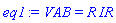 VAB = R*IR