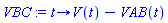 proc (t) options operator, arrow; V(t)-VAB(t) end proc