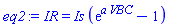 IR = Is*(exp(a*VBC)-1)