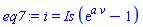 i = Is*(exp(a*v)-1)
