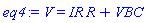 V = IR*R+VBC