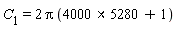 C[1] = 2*Pi*(4000*5280+1)