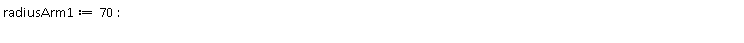 radiusArm1 := 70