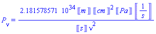 P[nu] = 0.2181578571e35*Units:-Unit('m')*Units:-Unit('cm')^2*Units:-Unit('Pa')*Units:-Unit(1/('s'))/(Units:-Unit('s')*nu^2)
